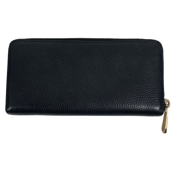 MICHAEL KORS Jet Set Travel Continental Large Black Pebbled Leather Wallet NICE! - Picture 8 of 9